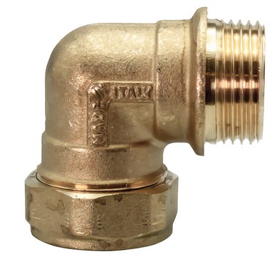 Doppelkegel-Winkelstück 15 mm x BSP 1/2" Außengewinde