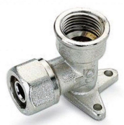 [PEXCCUL16-12F] Pex-Kompressionswandanschluss 1/2"F X 16mm