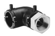 [GFESCOU9025-34FIN] Electrofusion GF Edelstahl 90° Overgangsbogen met binnenwinde PE100 SDR11 PN16 (25mm x 3/4")