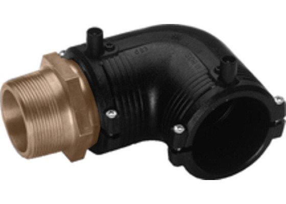 [GFESCOU9020-12MLA] Elektroschweiß-GF-Messing-Außengewinde 90° Overgangsbogen PE100 SDR11 PN16 (20mm x 1/2")