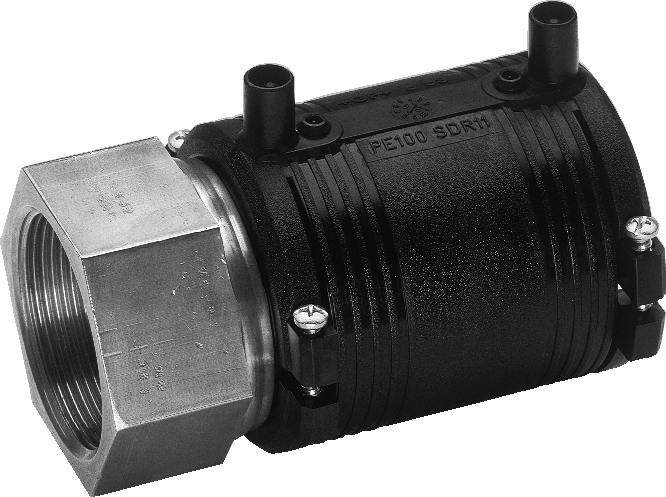[GFESMAN20-12FIN] Electrofusion GF Edelstahl Übergangsmuffe Innengewinde PE100 SDR11 PN16 (20mm x 1/2")