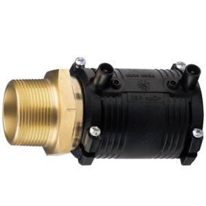 [GFESMAN20-12MLA] Electrofusion GF Messing Overgangsmuffe Außengewinde PE100 SDR11 PN16 (20mm x 1/2")