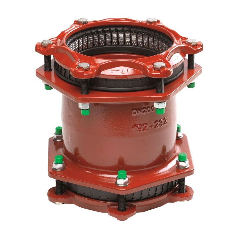 [GFWAMAB104'132] WAGA 3007 Red GF PN16 Wide Tolerance restrained coupler - A2 Bolts - EPDM Seals (104-132mm)