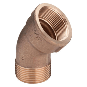 Coude mâle-femelle 45° Bronze Viega