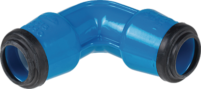 [ISFCOU9025-25] Hawle ISO 6400 restrained cast iron 90° elbow, PE socket x PE socket (25mm)