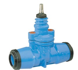 Hawle Straight service valve No. 2600 PE Socket x PE Socket with 5mm Hole