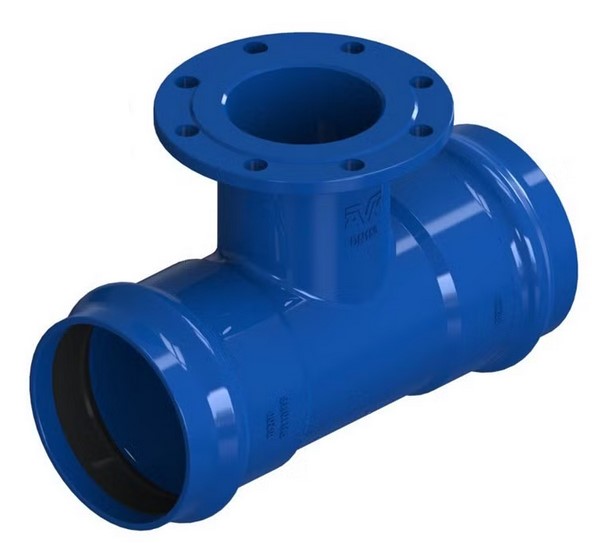 PVC PN16 double PVC socket and movable flange tee