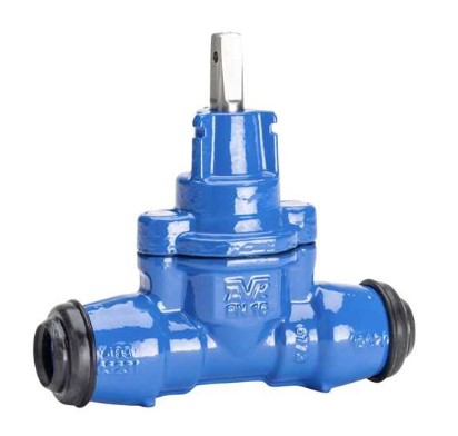 Cast iron straight service valve PE socket x PE socket