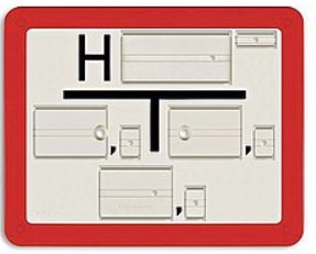 [BIA11PLAQUECLIPS] Plaque rouge de BI A11 250x200mm pour chiffres à clipser