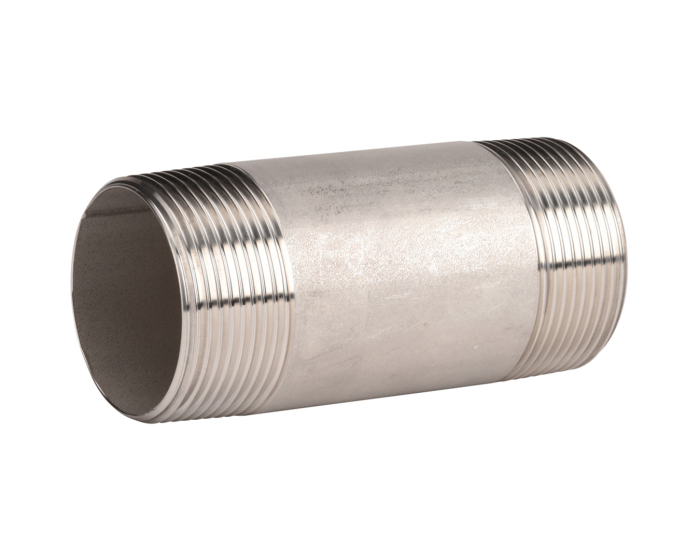 [INMAM14.40] Mamelon long 100mm BSP Inox 316 PN20 (40mm, 1/4")