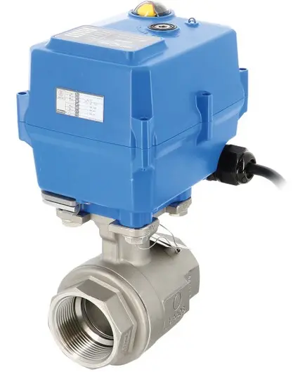 [INVMO12FF-24V3F] 715XS 3-Draht-EIN/AUS-Standaard-Edelstahl-Kugelhahn met motor (24V, 1/2")