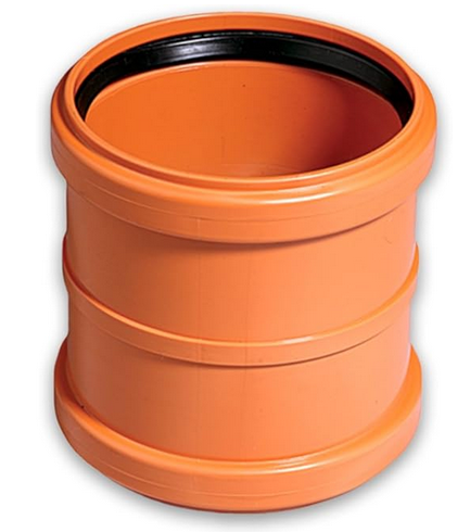[PVEMAN110ARR] BENOR PVC sewage coupler with stop (110mm)