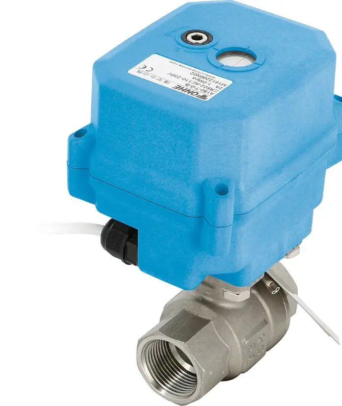 [INVMO12FF-24V2F] Vanne à boule motorisée en inox 2 fils 715XS (24V DC, 1/2")