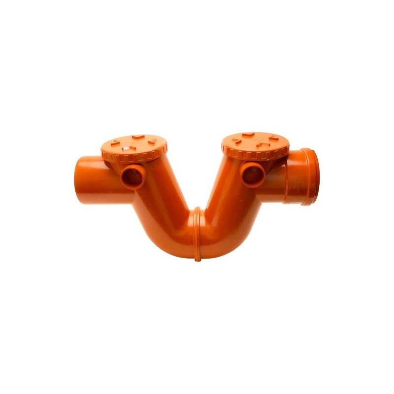 [PVESIPHON110] Syphon coupe-air 2 regards PVC évacuation (110mm)