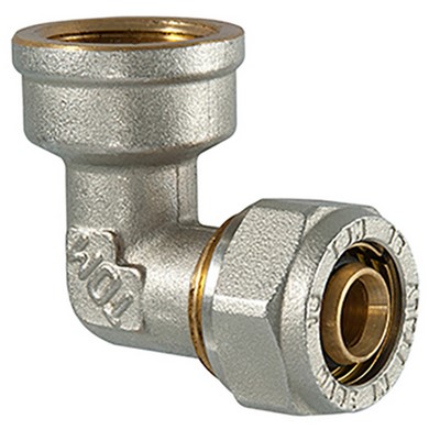 [PEXCCOU9016-12F] PEX à compression coude 90° BSP Femelle (16mm x 1/2")
