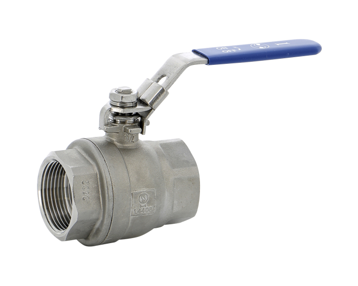 [INVAB14FF] 2-piece female-female stainless steel ball valve BSP CF8M PN63 (1/4")