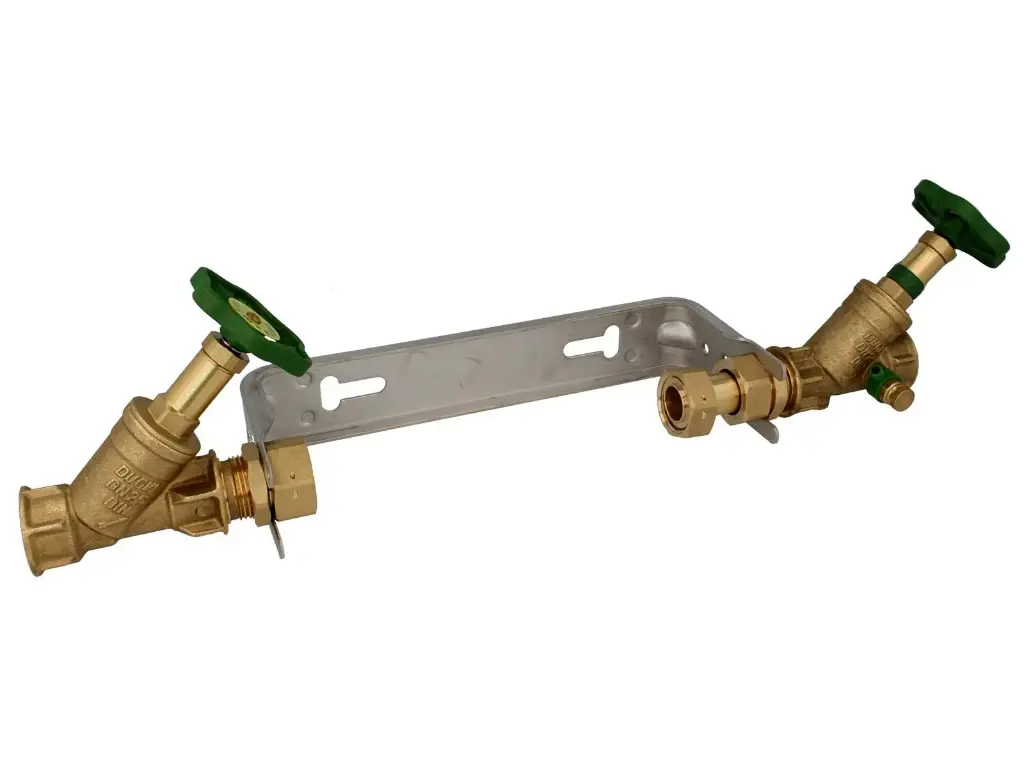 Schlösser fixed height water meter console with valves and check valve