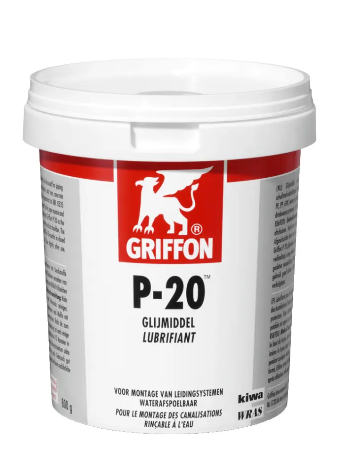 Lubrifiant P-20 en pot de 800g pour PVC égouttage
