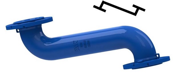 Gusseisen S-Typ met beweglichen Flanschen DN80