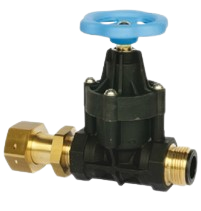 [SGVAM1] 1" composite diaphragm valve with brass swivel nut