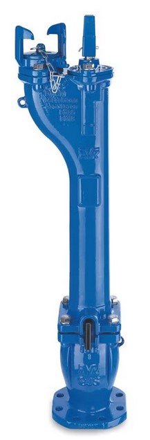 [AVBIDO80.75] Bouche incendie DN80 double obturation à bride mobile avec courbe à patin (75cm)