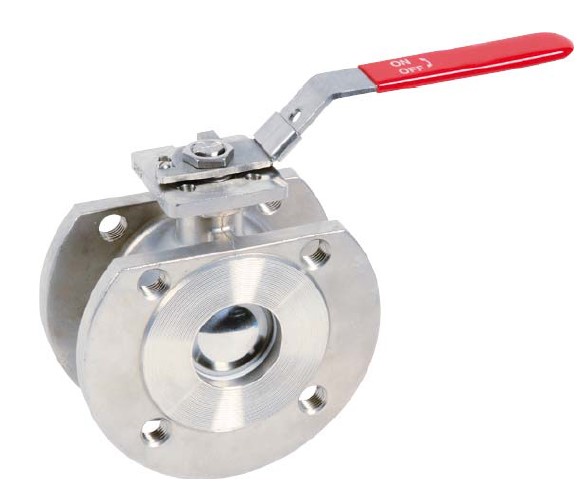 [INVAB15BB] Stainless steel ball valve with handle between flanges - short model - 771 (DN15)