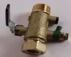 [VANNETOUTEN1] Alles-in-één afsluiter met terugslagklep en aftap voor watermeter (Belgaqua) CW617N-4MS. 1" wartelmoer x 1" buitendraad