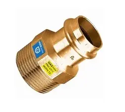 [CUSRAC15-12M] Cuivre à sertir (V) raccord BSP Mâle (15mm x 1/2")