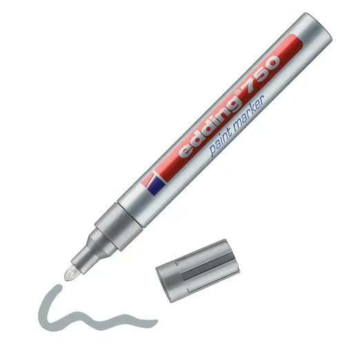 Silver resistant marking pencil 2-4 mm for dark surfaces (HDPE)
