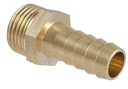 [LATET13-34M] Messingnippel met Außengewinde (13mm x 3/4")