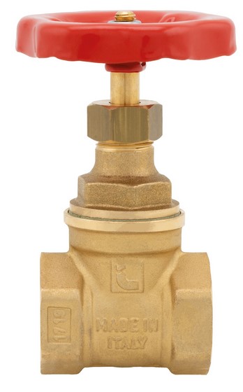 Brass female-female gate valve