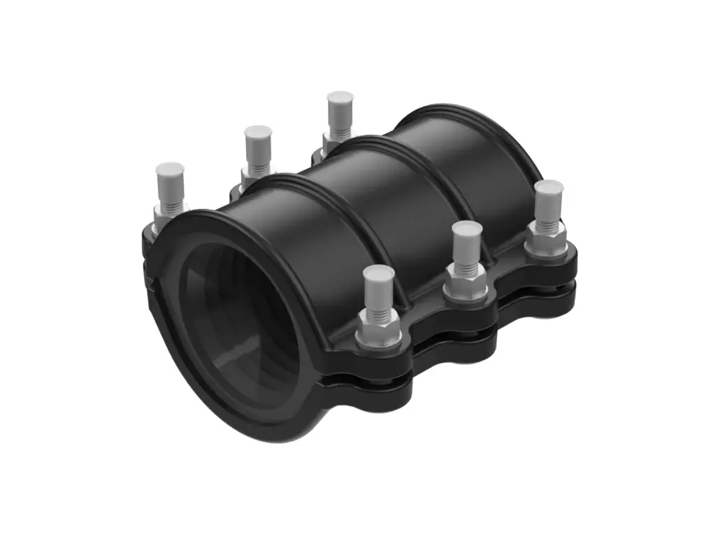 [FOMANREP54'61] 2-piece cast iron repair clamp RDS 12 (6 bolts) (DN40 :)