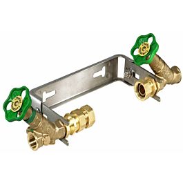 [SCHSUPCOM34VAR] Kit Support compteur Schlösser à hauteur variable avec vannes et clapet (3/4")