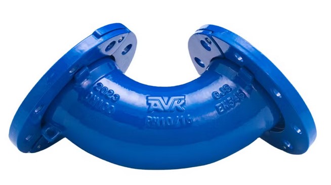 [AVCOU9050] 90° cast iron elbow with loose flanges (DN50)