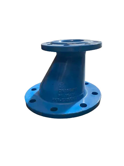 Exzentrisches Reduzierstück aus Gusseisen met feestelijke Flanschen (DN65 x DN50)