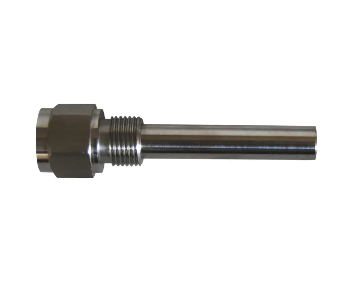 Stainless steel 1/2" BSP male thermowell, 77mm probe length