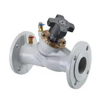 Vanne d'équilibrage Oventrop HydroControl VFC, à brides EN 1092-2 PN16, en fonte, avec deux prises de pression Classic prémontées