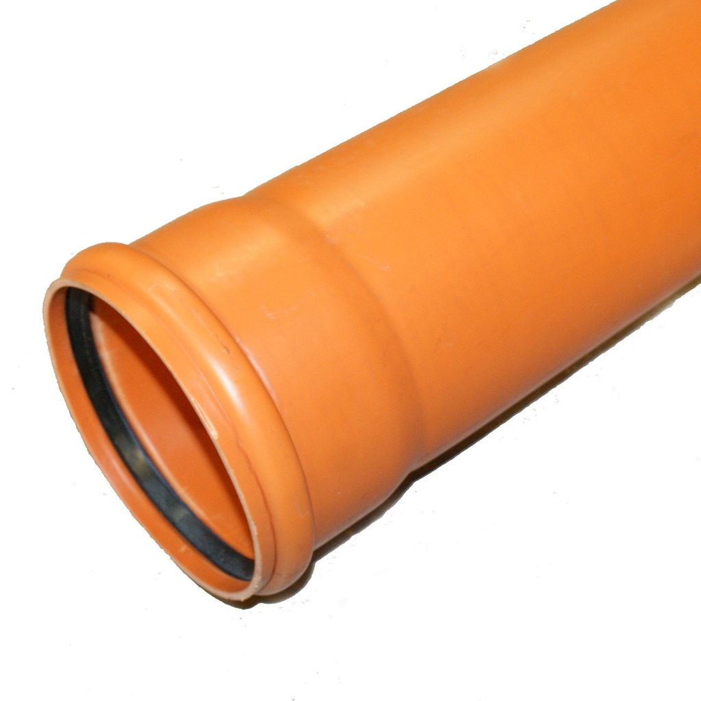 [PVETUY110.3SN2/4/8] BENOR Sewage PVC socket pipe (110 x 3.2mm (SN2/4/8), 3m)