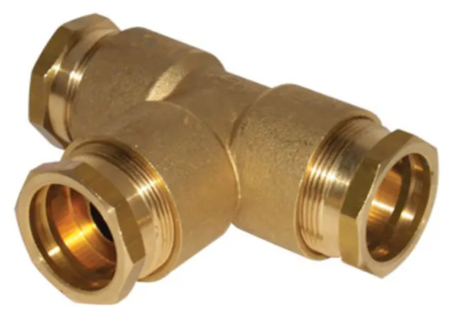 [HURAV12R-12R-12R] Huot SR11 BSR Tee (Pipe insert Fitting) (1/2"N  (17mm) x 1/2")