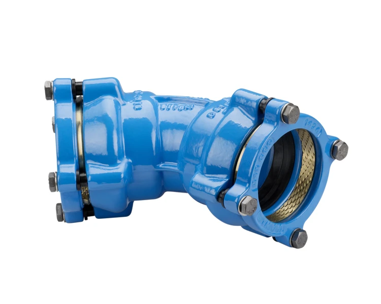 Coudes 45° autobloquants Hawle 8545 Système 2000 pour tuyaux en PE/PVC