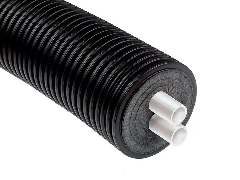 [PERSTUY32+25/140] Terrendis Dubbele Sanitair PER-a geïsoleerde buis SDR7.4 PN10 ((32x4.4 + 25x3.5)-140)