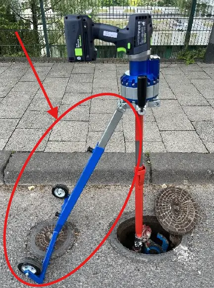 Option pour actionneur Wero : pied de support à roues (au lieu de la version standard sans roues)