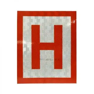 [BIPLAQUEH-A13] Plaque A13 pour bouche incendie 200 x 250mm (Plaque H)