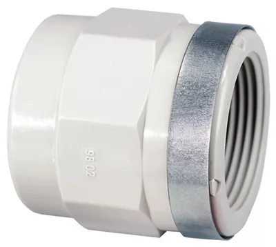 [GFPPEMBRAC16-38F] Overgangsmof – Vrouwelijke soklas × BSP binnendraad – PP-H – PN10 – Georg Fischer PROGEF (16mm x 3/8")