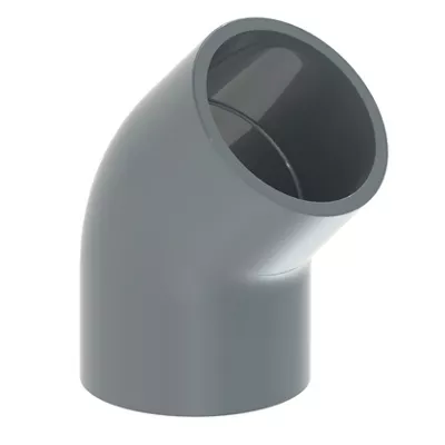 [GFPVPCOU4516] 45° PVC-U Klebemuffenbogen – Georg Fischer (16mm)