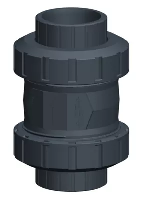 [GFPVPCLA16FKM] PVC-U terugslagklep type 562 – Lijmverbinding – RVS 304 veer – Georg Fischer (16mm, FKM)