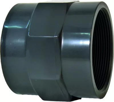[GFPVPRAC75-212FF] PVC-U solvent weld female × BSP female adaptor – PN16 – Georg Fischer (75mm x 2 1/2")