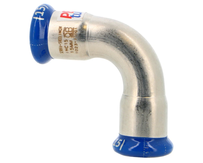 Coude 90° femelle-femelle inox 316L à sertir - Mâchoire M