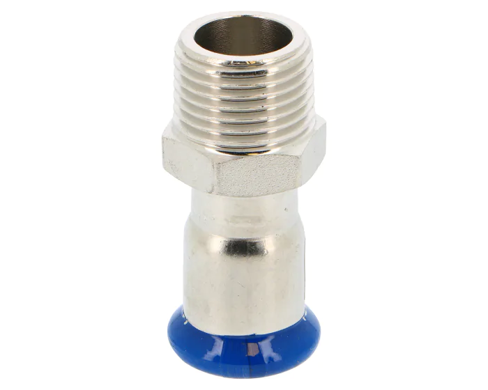 Raccord BSP mâle x femelle inox 316L à sertir - Mâchoire M