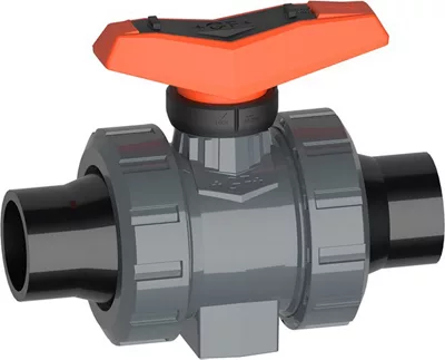 Vanne à bille 546 Pro PVC-U avec bouts lisses courts PE100 SDR11 - PN16 - Georg Fischer ecoFIT